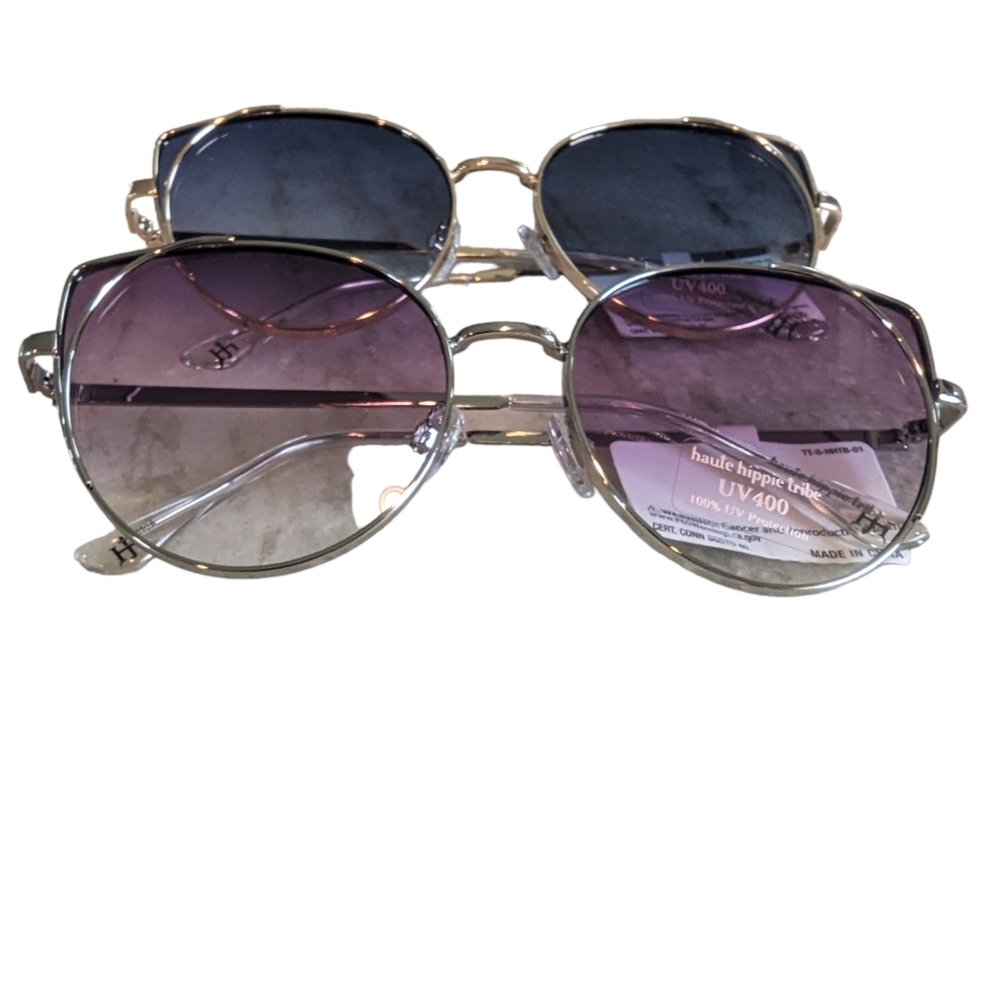 Haute hippie tribe Sunglasses Silver/Purple or Gold/Smoky Cayeye Boho New